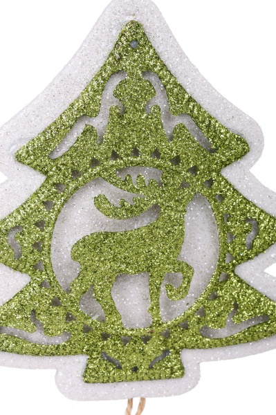 Декоративна підвіска ПіонеR Ялинка пластикова (4 види) 17 см в асортименті