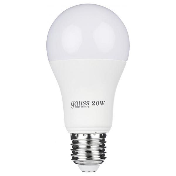 Лампа светодиодная Gauss Elementary 20 Вт A60 матовая E27 220 В 4100 К 23229 