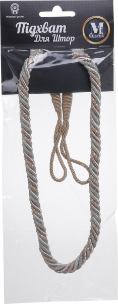 Підхват для штор 2017-38-K-85 кремовий/бірюзовий Majestic