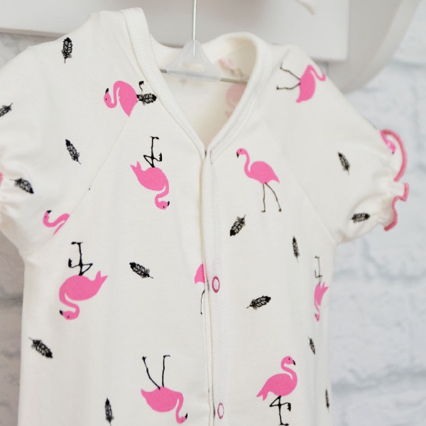 Пісочник для дівчинки Blanka Фламінго р.68 білий 12991 
