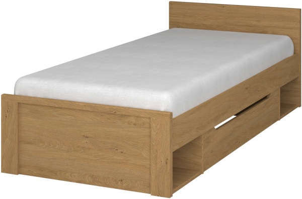 Ліжко VMV Holding 1S 90 PAVI 90x200 см дуб кам'яний 