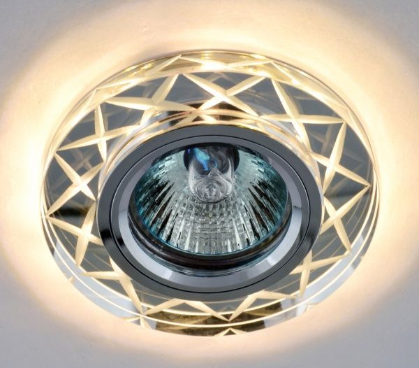 Светильник точечный Blitz BL 271S3 с LED-подсветкой 3 Вт 3000 K MR16 35 Вт G5.3 хром 