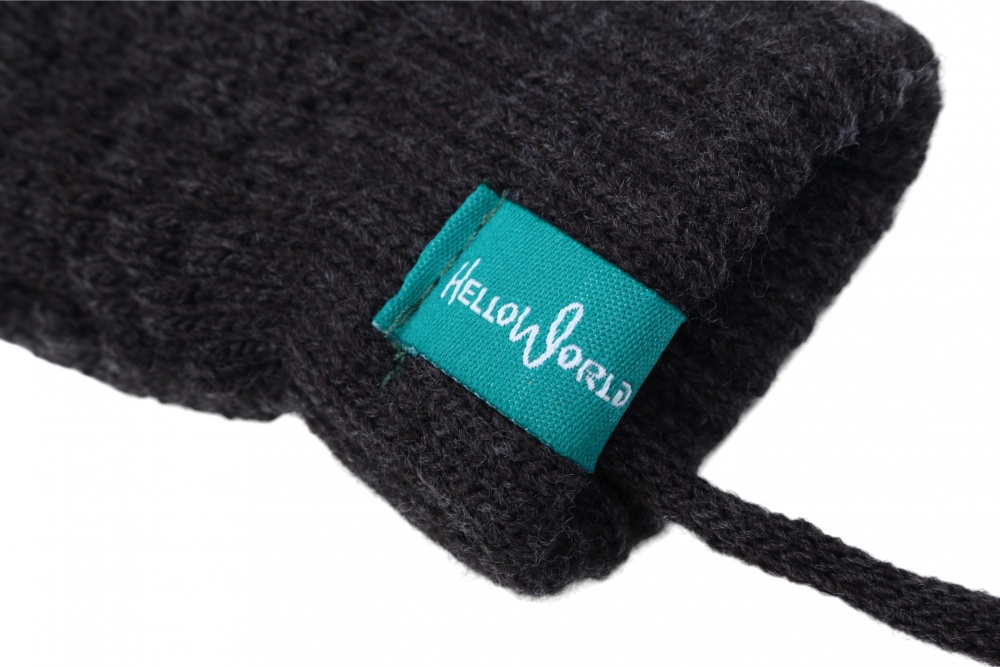 Рукавицы HW для девочек р.10-12 /темно-серый