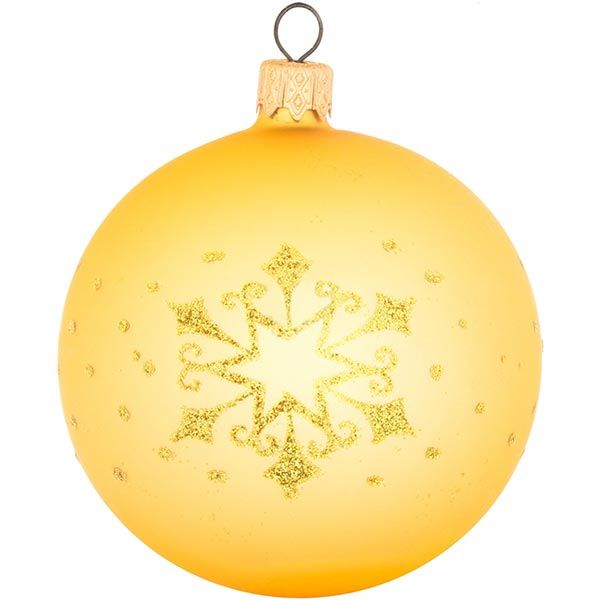 Шар стеклянный d80 1913Н желтый