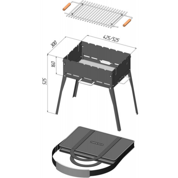 Мангал Mousson Prometeo Q 8 V раскладной