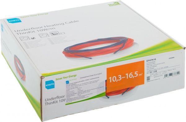 Тонкий нагревательный кабель Ensto ThinKit16, 12.7 кв. м.