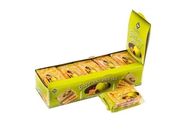 Печенье затяжное Житомирські ласощі «Бабушкина выпечка» с яблоком и корицею 68 г 