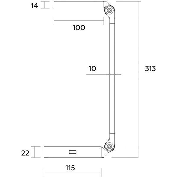 Настольная лампа офисная Eurolamp LED-TLP-2 7 Вт черный 