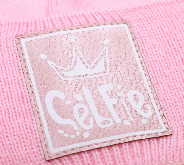 Шапочка дитяча для дівчинки Kraft+ 2641 р.50 рожевий 