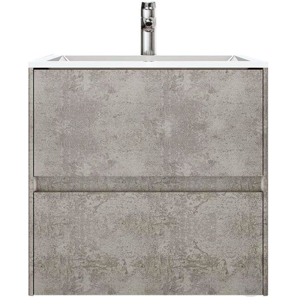 Тумба підвісна Water House Preference N2 60 МДФ базальт лофт під умив.Амальфі 60