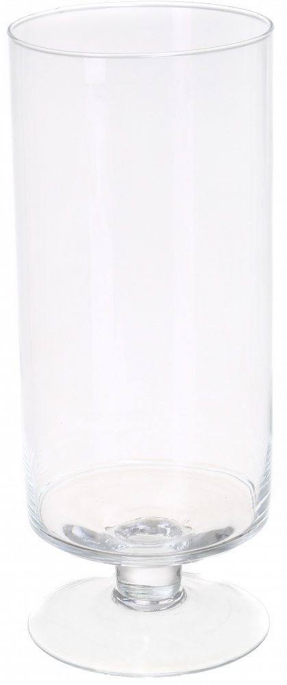Ваза на ніжці Циліндр d12 30 см прозора 20110.2
