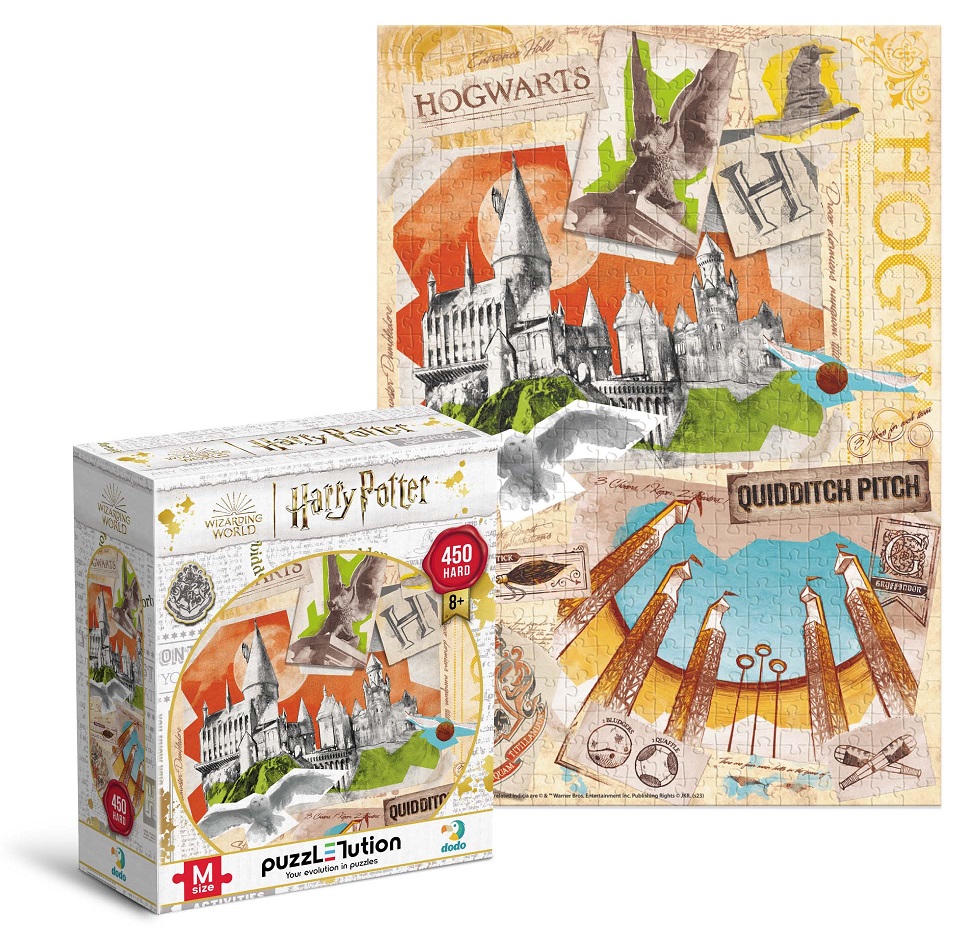 Пазл DoDo Hard-M Harry Potter. Школа Хогвартс и поле для квидича, 450 элементов 200503