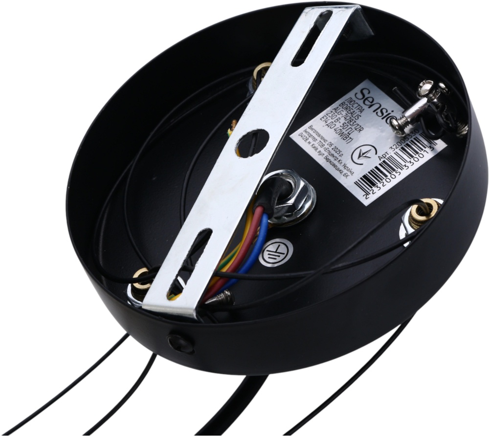 Люстра подвесная Sensio Borealis 12x40 Вт E14 черный/амбер ALG-74783/12R