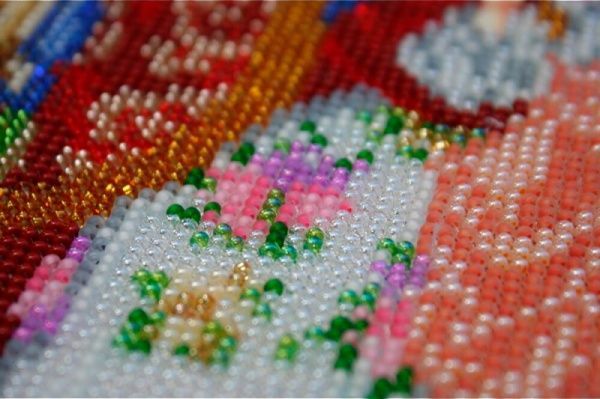 Набор для вышивания бисером на натуральном художественном холсте Икона Богородицы AB-304 Абрис Арт 