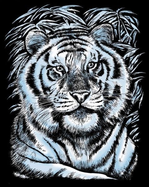 Набор для творчества Sequin Art ARTFOIL SILVER White Tiger