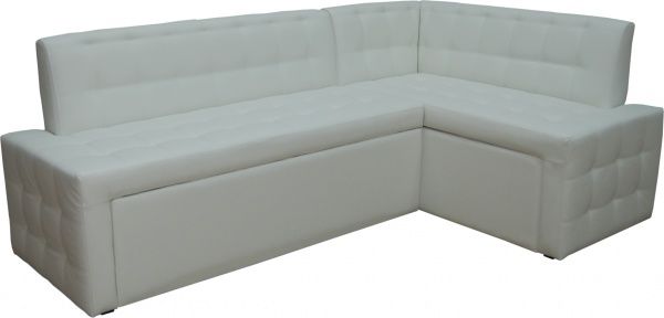 Уголок кухонный Кедр КАРАТ раскладной Г белый 