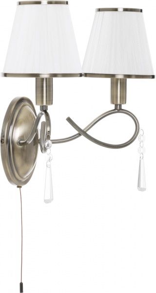 Бра Arte Lamp Logico 2x40 Вт E14 антична бронза A1035AP-2AB 