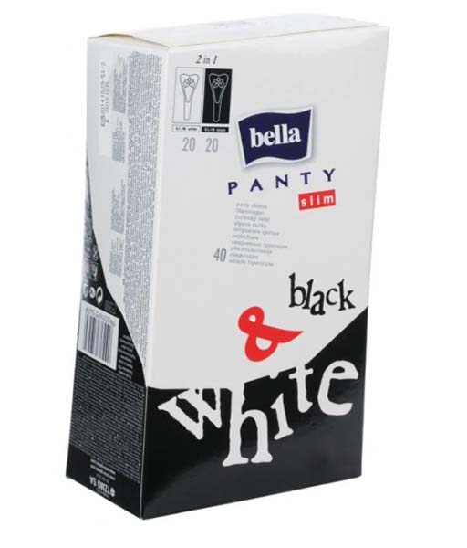 Прокладки ежедневные Bella Panty Slim Black & White normal 40 шт.