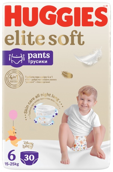 Подгузники-трусики Huggies ES Pant (6) Mega 15-25 кг 30 шт.