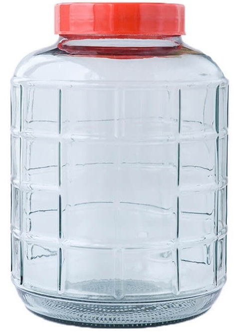 Бутыль стеклянный с крышкой 15,0 л (в комплекте затвор и стропа)