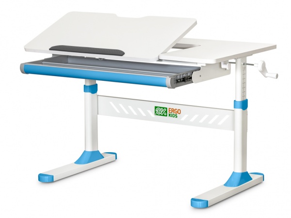 Дитячий стіл ErgoKids TH-310 Lite Blue білий / блакитний