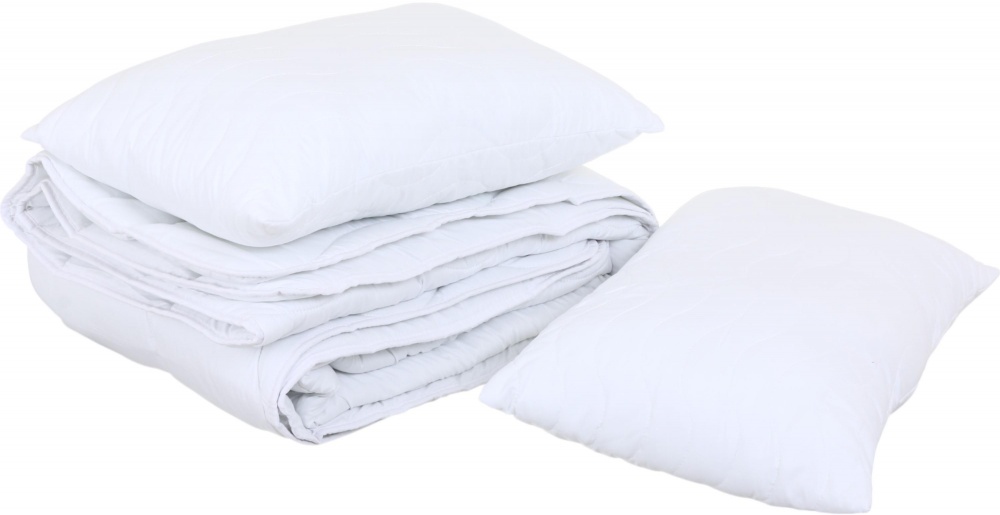 Набір подушка 50х70 2 шт + ковдра 200x220 см ORIGAMI білий