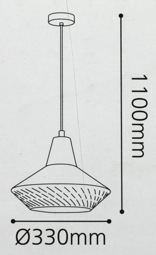 Подвес Eglo 49864 1x60 Вт E27 белый Піондро 