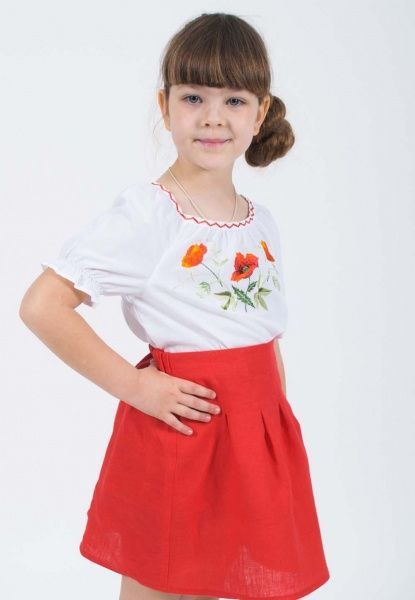 Блуза Гармонiя Маки р.122 білий 33240 