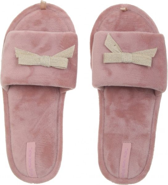 Капці домашні HS-VL велюрові з бантом р. 38 - 39 бежевий 