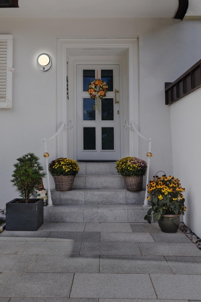 Подсветка для фасадов и ступенек Ledvance LED ENDURA STYLE 1x8 Вт стальной DISC WALL 8W SEN ST 