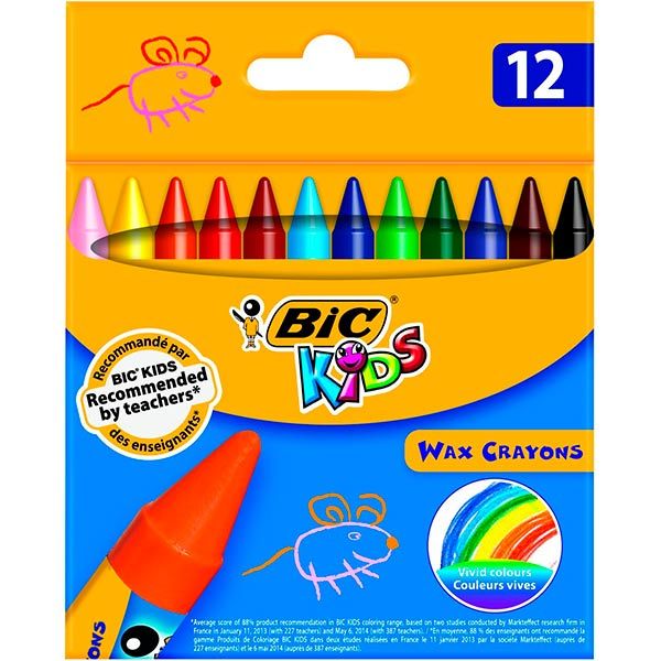 Олівці воскові BWax Crayons BIC