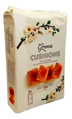 Печиво Grona Листкове Подушка абрикос 328 г (4820156636719) 