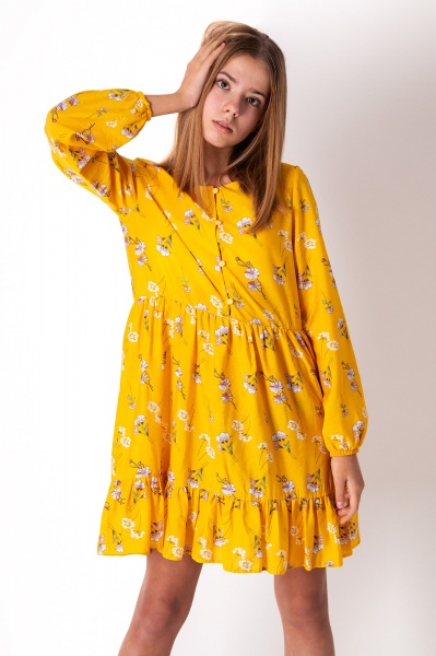Платье Mevis р.152 желтый 