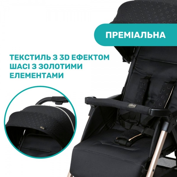 Коляска прогулочная Chicco Ohlala 3 Black Re-Lux 79733.56 