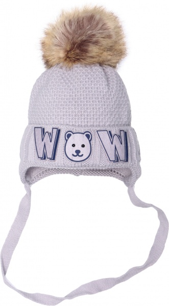 Шапочка дитяча унісекс Kraft р.42-44 світло-сірий 2051 