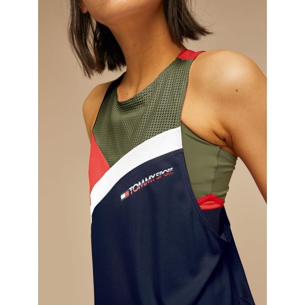 Майка Tommy Hilfiger BLOCKED HIGH NECK TANK LOGO S10S100265401 M темно-синій