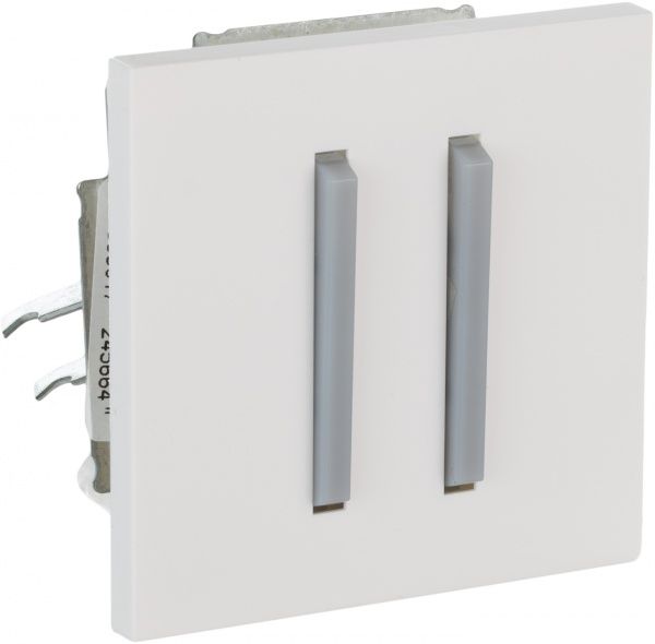 Вимикач двоклавішний ABB Neo без підсвітки 10 А 230В IP20 білий 3559M-A00652 44 20