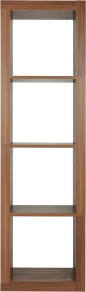 Стеллаж двухсторонний Inteo Кубус МИКС 1х4 438x1500x290 мм орех 