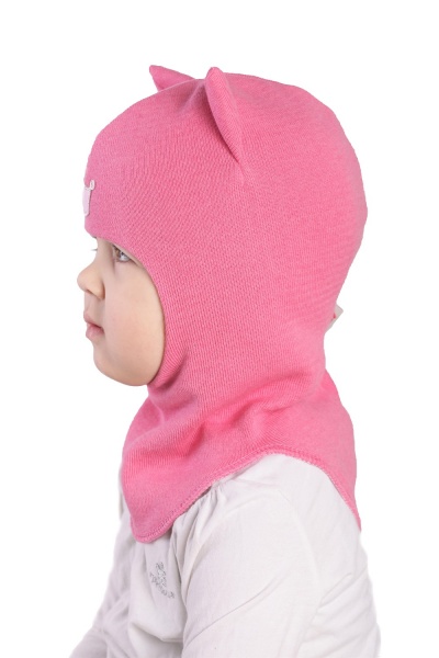 Шапочка детская для девочки Beezy Кошка р.54-56 бледно-розовый 1750 