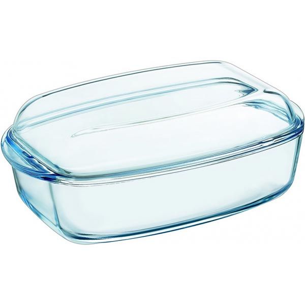 Кастрюля стеклянная Pyrex Essentials прямоугольная с крышкой 4.5 л