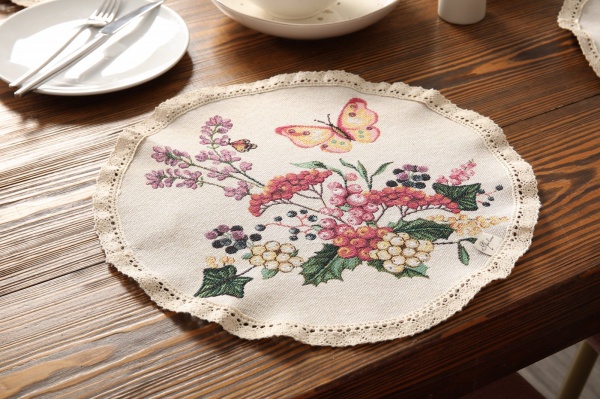 Серветка декоративна Прованс Лавандове поле d35 