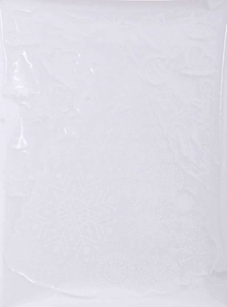 Наклейка на стекло новогодняя 4 вида в ассортименте WNSK-60 45x60 см