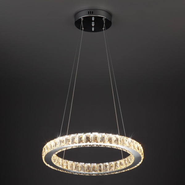 Люстра світлодіодна Strotskis Grasia пульт ДУ 18 Вт хром 90023/1 