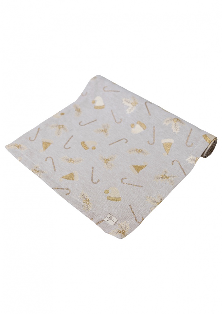 Доріжка (ранер) Шапочки на бежевому 40x140 см бежевий Прованс