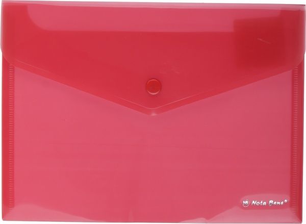 Папка-конверт на кнопці А5 червона Nota Bene