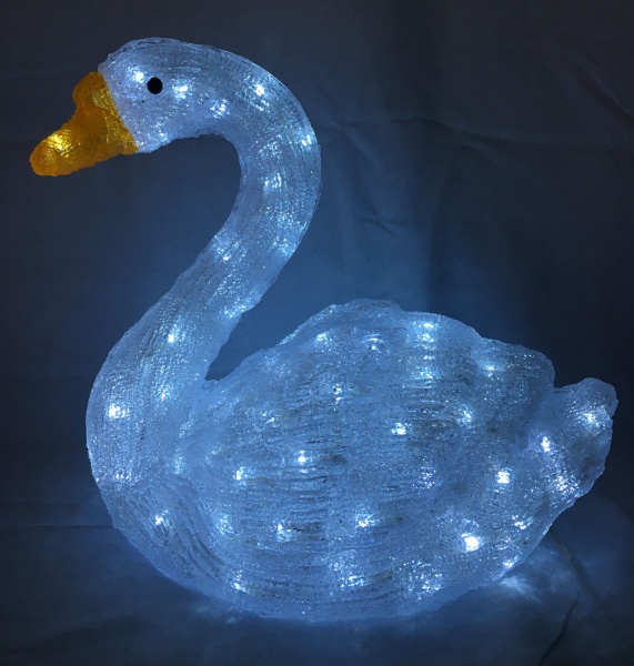 Декоративная фигура Euro Lucky Trading лебедь светодиодная (LED) 40 см 