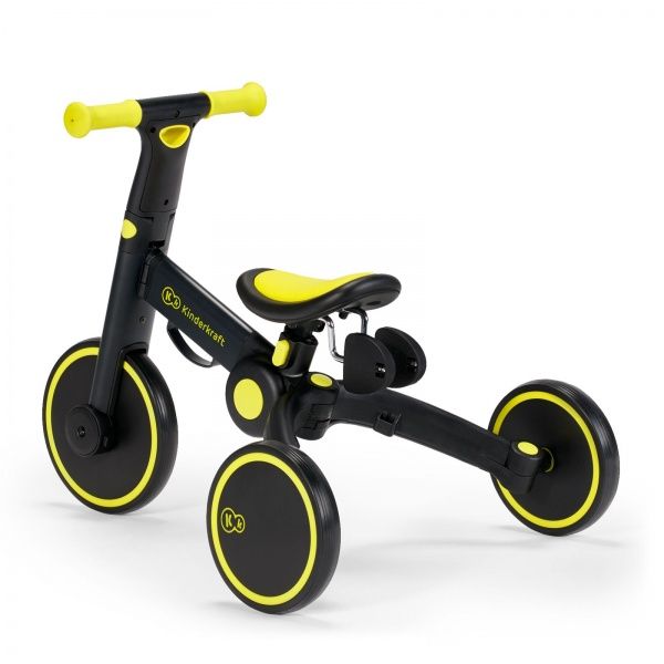 Велосипед детский Kinderkraft 4TRIKE Black Volt черный с желтым KR4TRI00BLK0000