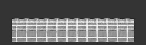 Тесьма 2.50.200.3 прозрачная 1:2,5 равномерная 50 мм 2 ряда петель Magam