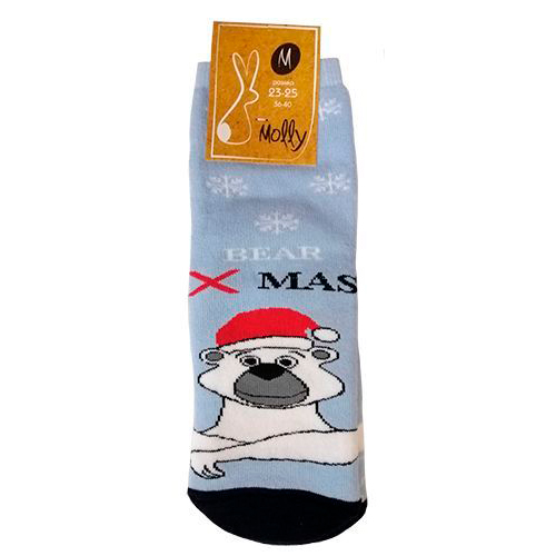 Шкарпетки жіночі Молли Полярний ведмідь р. 23-25 блакитний 1 пар 