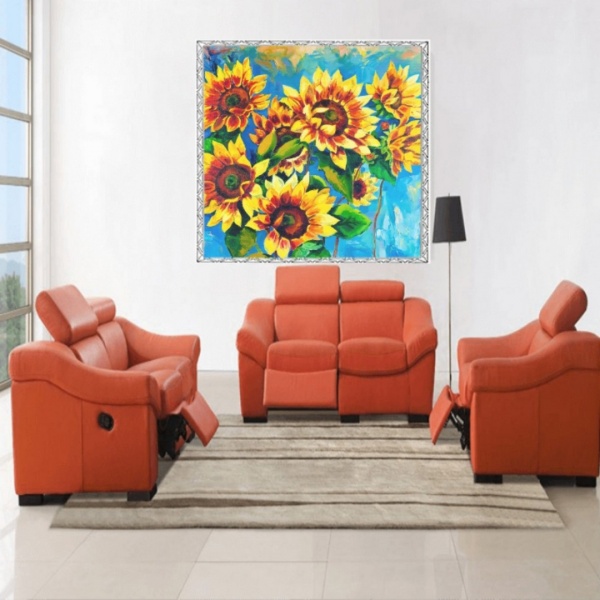 Репродукция Подсолнухи 50x50 см Арт Фемелі 